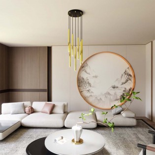 Lámpe de plafond Selter Premium Or (7 Lumieres)