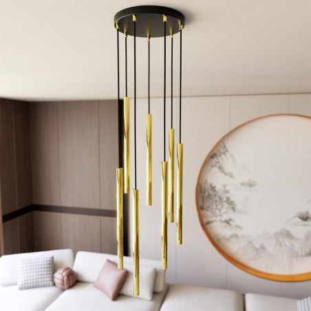 Lámpe de plafond Selter Premium Or (7 Lumieres)