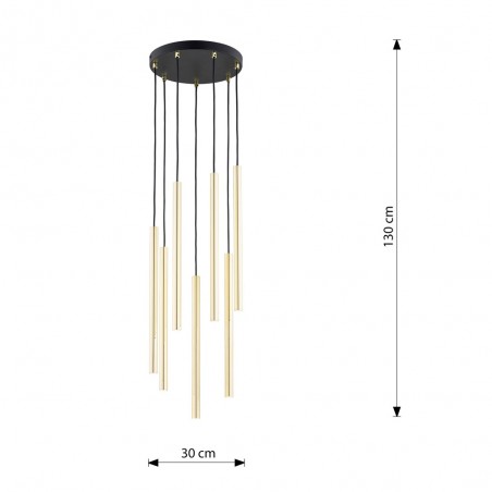 Lámpe de plafond Selter Premium Or (7 Lumieres)
