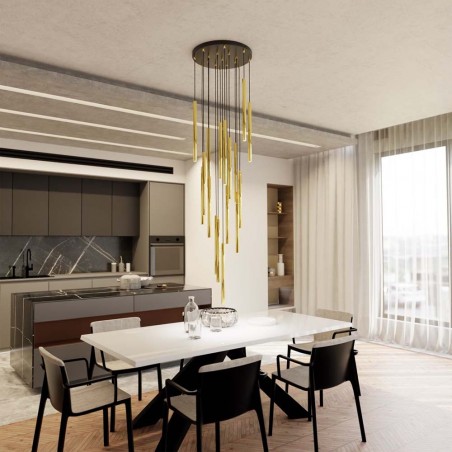 Lámpe de plafond Selter Premium Or (17 Lumieres)