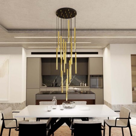 Lámpe de plafond Selter Premium Or (17 Lumieres)