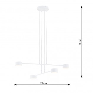 Lámpe a suspension Operis Blanc (4 lumieres)