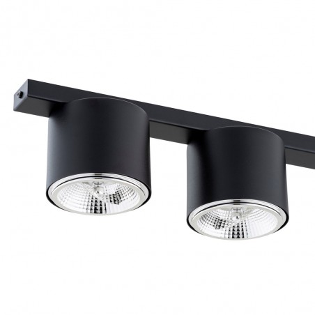Réglette de plafond Valeno Noir (3 lumieres)