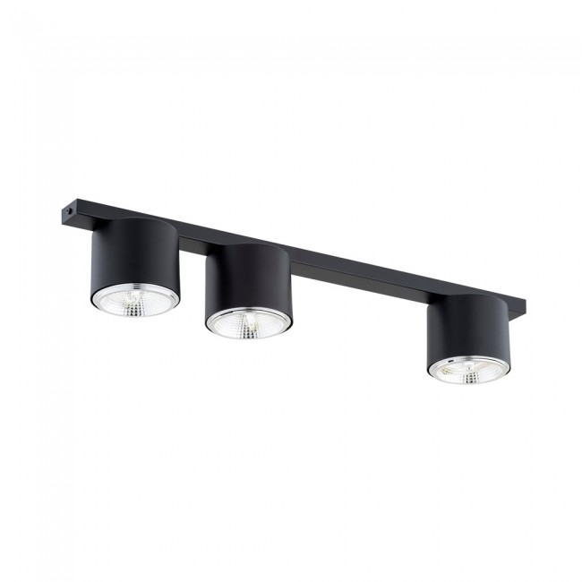 Réglette de plafond Valeno Noir (3 lumieres)