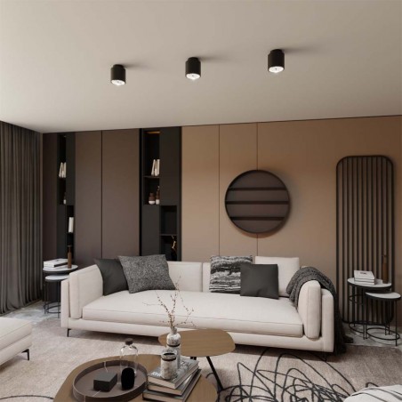 Spot de plafond Valeno Noir