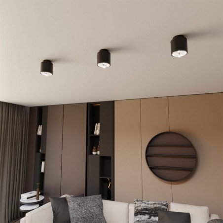 Spot de plafond Valeno Noir