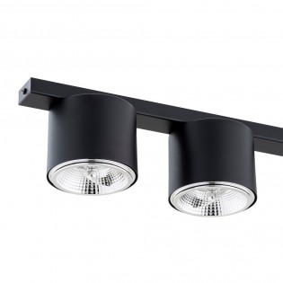 Réglette de plafond Valeno Noir (4 lumieres)