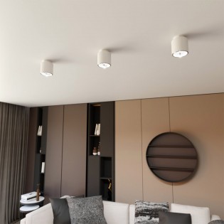 Spot de plafond Valeno Blanc