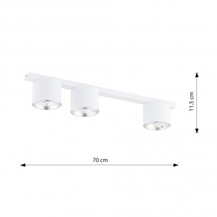 Réglette de plafond Valeno Blanc (3 lumieres)