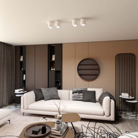 Réglette de plafond Valeno Blanc (4 lumieres)