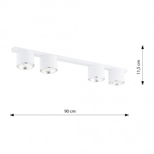Réglette de plafond Valeno Blanc (4 lumieres)