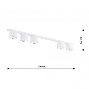 Réglette de plafond Valeno Blanc (5 lumieres)