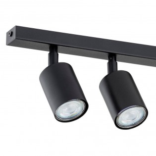 Réglette de plafond Ponsel Noir (3 lumieres)