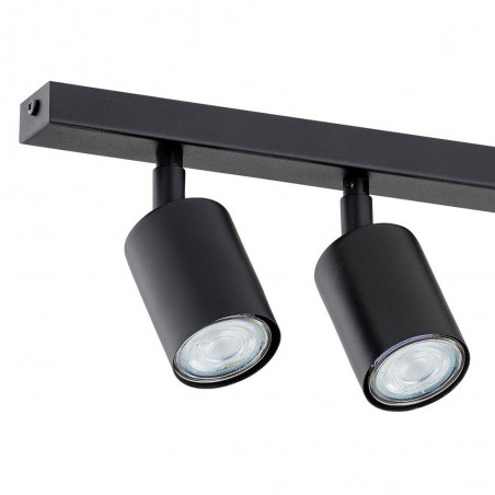 Réglette de plafond Ponsel Noir (3 lumieres)