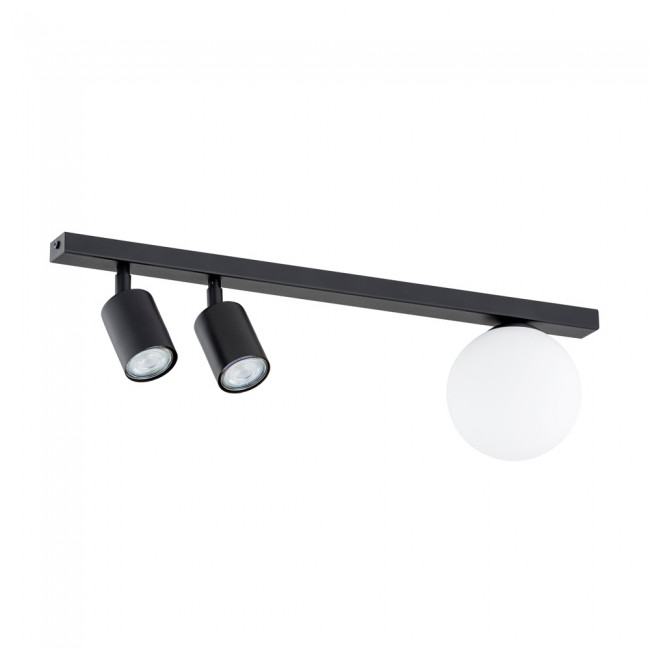 Réglette de plafond Ponsel Noir (3 lumieres)