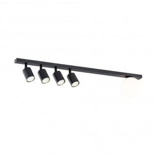 Réglette de plafond Ponsel Noir (5 lumieres)