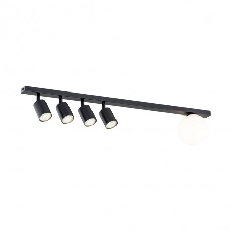 Réglette de plafond Ponsel Noir (5 lumieres)
