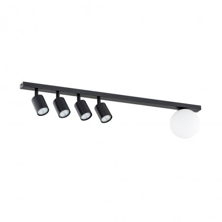 Réglette de plafond Ponsel Noir (5 lumieres)