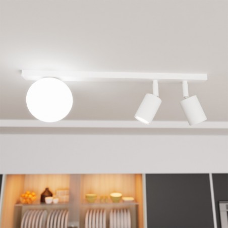 Réglette de plafond Ponsel Blanc (3 lumieres)
