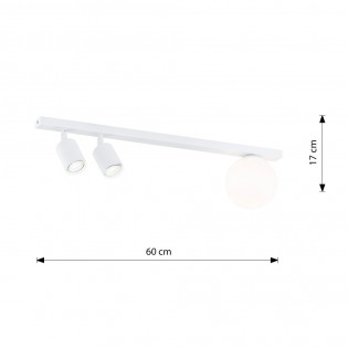 Réglette de plafond Ponsel Blanc (3 lumieres)