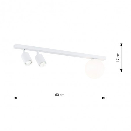 Réglette de plafond Ponsel Blanc (3 lumieres)