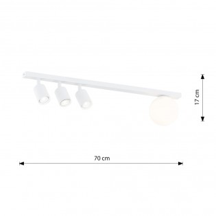 Réglette de plafond Ponsel Blanc (4 lumieres)