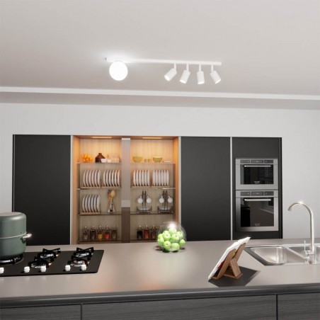 Réglette de plafond Ponsel Blanc (5 lumieres)