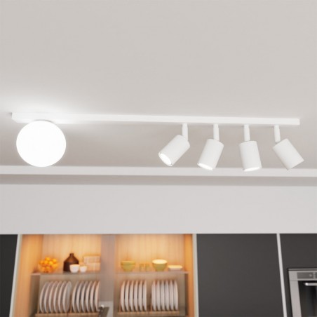 Réglette de plafond Ponsel Blanc (5 lumieres)