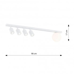 Réglette de plafond Ponsel Blanc (5 lumieres)
