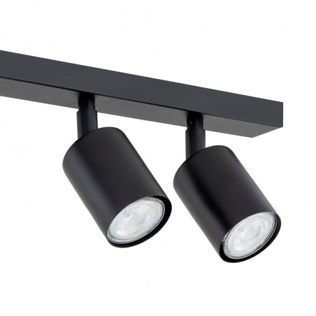 Réglette de plafond Dongor Noir (4 lumieres)