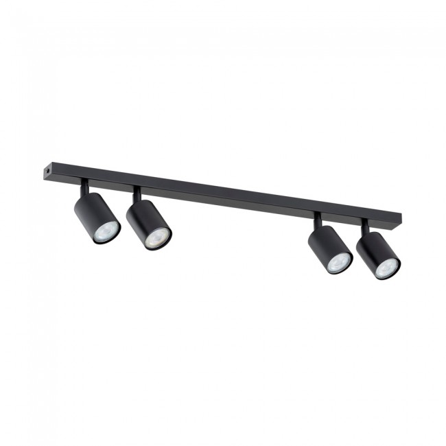 Réglette de plafond Dongor Noir (4 lumieres)