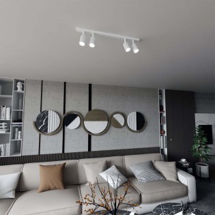 Réglette de plafond Dongor Blanc (4 lumieres)