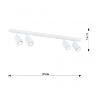Réglette de plafond Dongor Blanc (4 lumieres)
