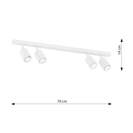 Réglette de plafond Dongor Blanc (4 lumieres)
