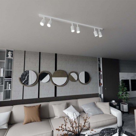 Réglette de plafond Dongor Blanc (6 lumieres)