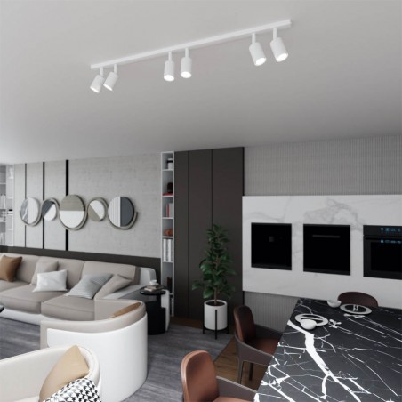 Réglette de plafond Dongor Blanc (6 lumieres)