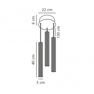 Lampe de suspension Vico (3 lumieres)