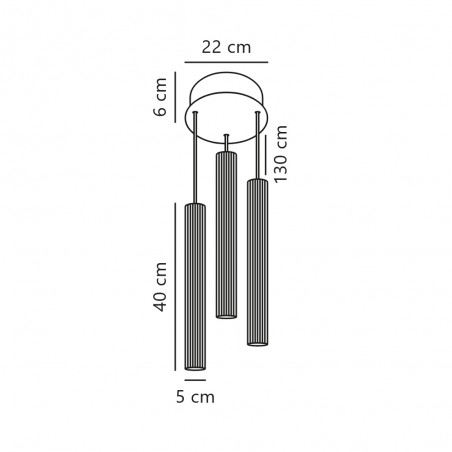 Lampe de suspension Vico (3 lumieres)