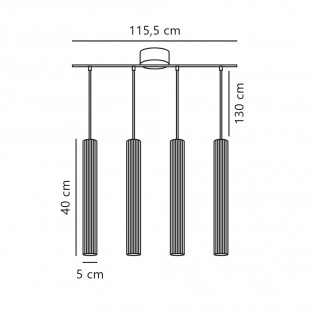 Lampe de suspension Vico (4 lumieres)