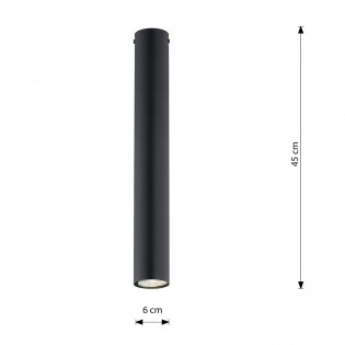 Spot de surface Oscar Noir L