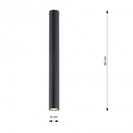 Spot de surface Oscar Noir XL