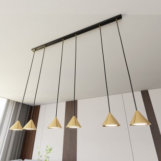 Lámpe de plafond Lout Or (6 lumieres)