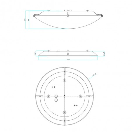 Plafonnier Standard 38