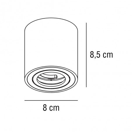 Downlight inclinable pour meubles Sabonis