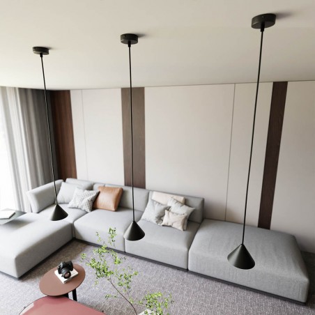 Lámpe de plafond Lout Noir