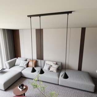 Lámpe de plafond Lout Noir (3 lumieres)