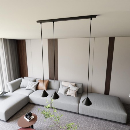 Lámpe de plafond Lout Noir (3 lumieres)