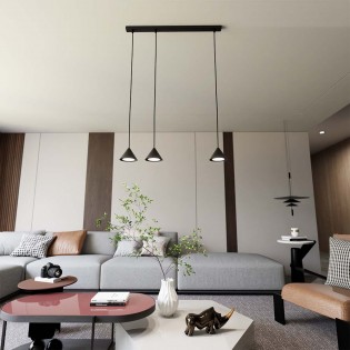 Lámpe de plafond Lout Noir (3 lumieres)