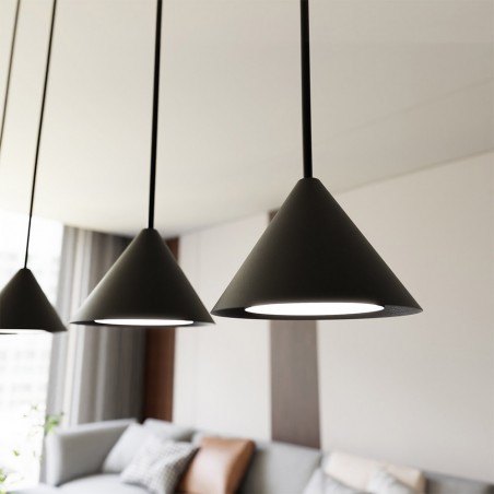 Lámpe de plafond Lout Noir (4 lumieres)