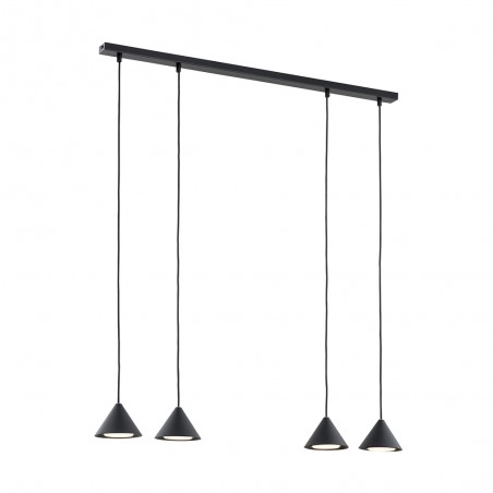 Lámpe de plafond Lout Noir (4 lumieres)